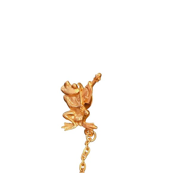 vintage Frog playing violin pins gold tone - Picture 3 of 6